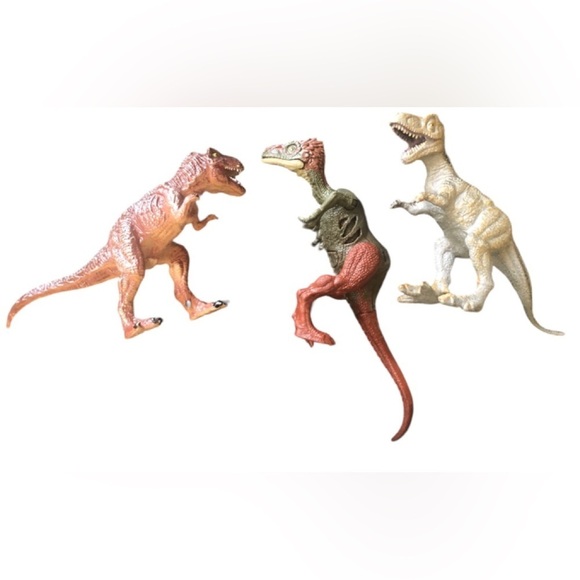 Lot 9 Dinosaur Collector Figurines Heavy Plastic Moveable Limbs Head Variety - Picture 2 of 6